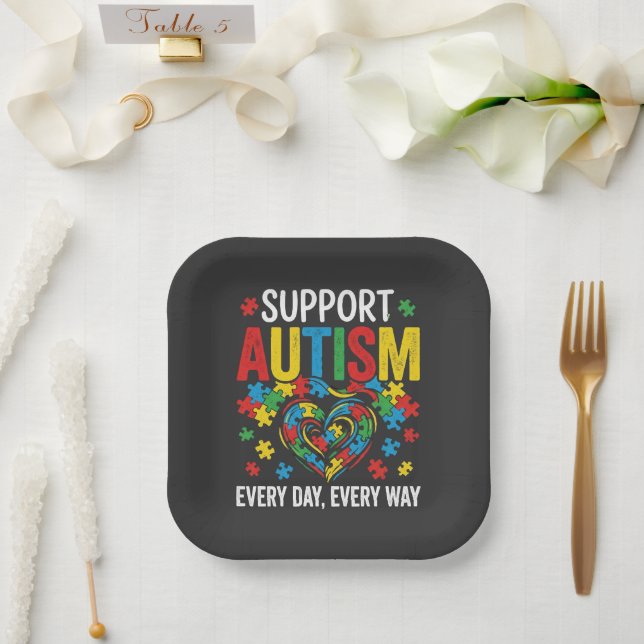 Assiettes En Carton Autism awareness (Mariage)