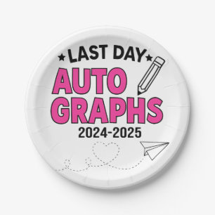 Assiettes En Carton Autographes de dernière journée 2024-2025
