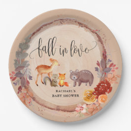 Assiettes En Carton Automne Bois Animaux Baby shower Favoriser