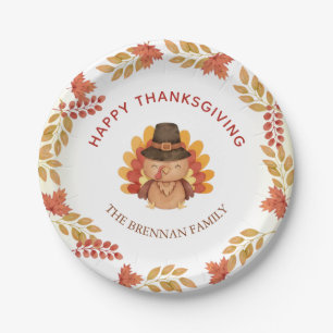 Assiettes En Carton Automne Feuilles Bon thanksgiving Dîner Gobble