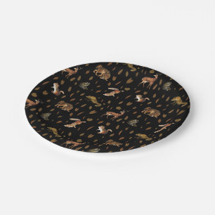 Assiettes En Carton Automne Forêt Animaux Automne Feuilles