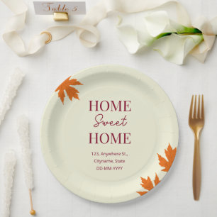 Assiettes En Carton Automne Maison Sweet Maison ouverte Ménage