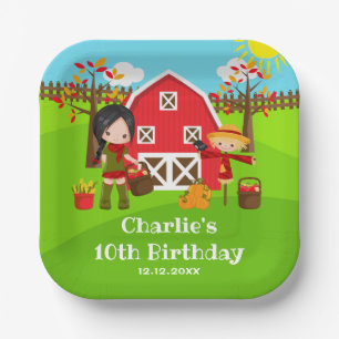 Assiettes En Carton Automne Normandie Anniversaire Fille des cheveux n