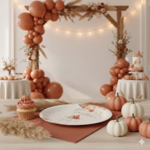 Automne Petit Citrouille Rustique Baby shower en t