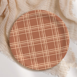 Assiettes En Carton Automne Plaid Un Petit Baby shower Citrouille