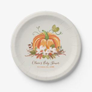 Assiettes En Carton Automne rustique d'automne de baby shower de
