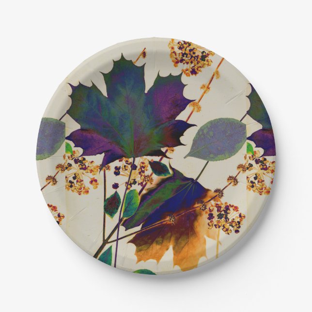 Assiettes En Carton Autumn Leaves (Devant)