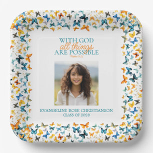 Assiettes En Carton Avec Dieu toutes les choses sont possibles papillo