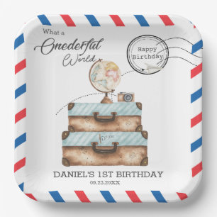 Assiettes En Carton Aventure Merveilleux Voyage Postal Courrier 