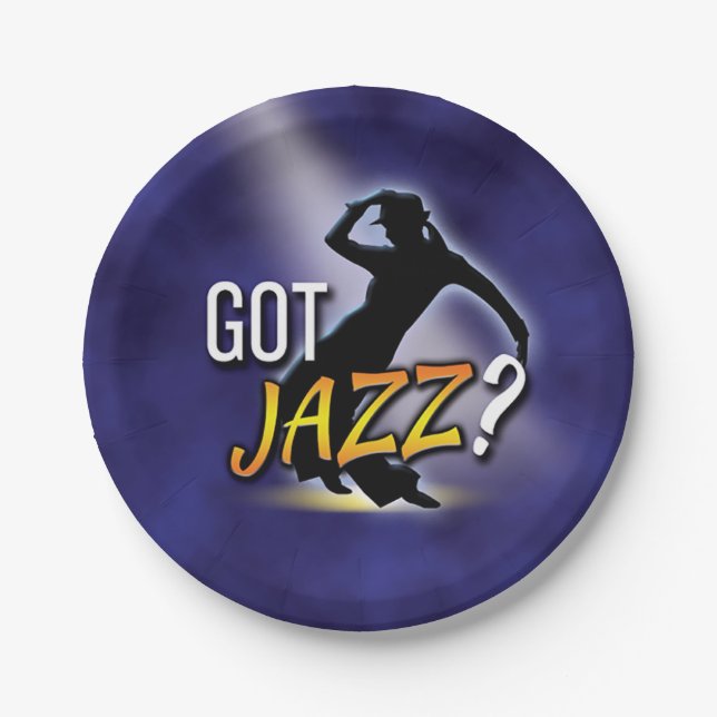 Assiettes En Carton 'Avez-vous du jazz ? ' (Devant)