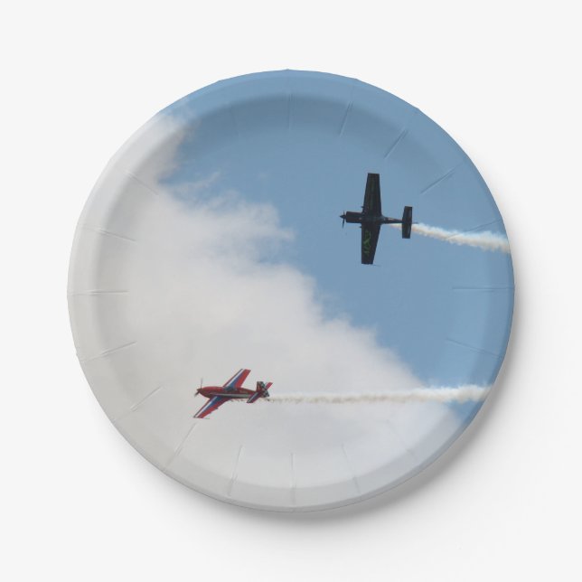 Assiettes En Carton Avion à voilure fixe avion Dogfight (Devant)