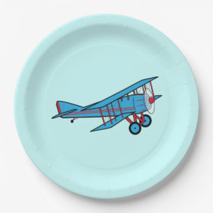 Assiettes En Carton Avion : Biplan