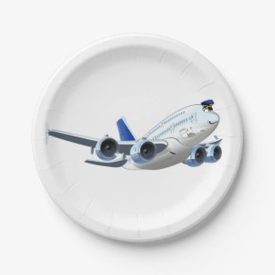 Assiettes En Carton Avion de dessin