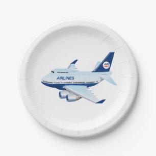 Assiettes En Carton Avion de dessin