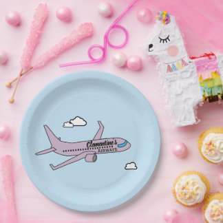 Assiettes En Carton Avion personnalisable