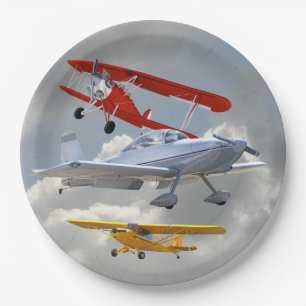 ASSIETTES EN CARTON AVIONS