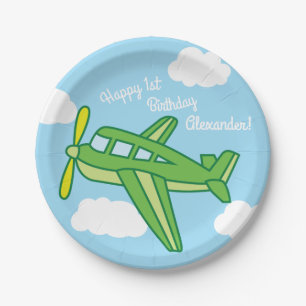 Assiettes En Carton Avions et Jets mignons 1ère fête d'anniversaire