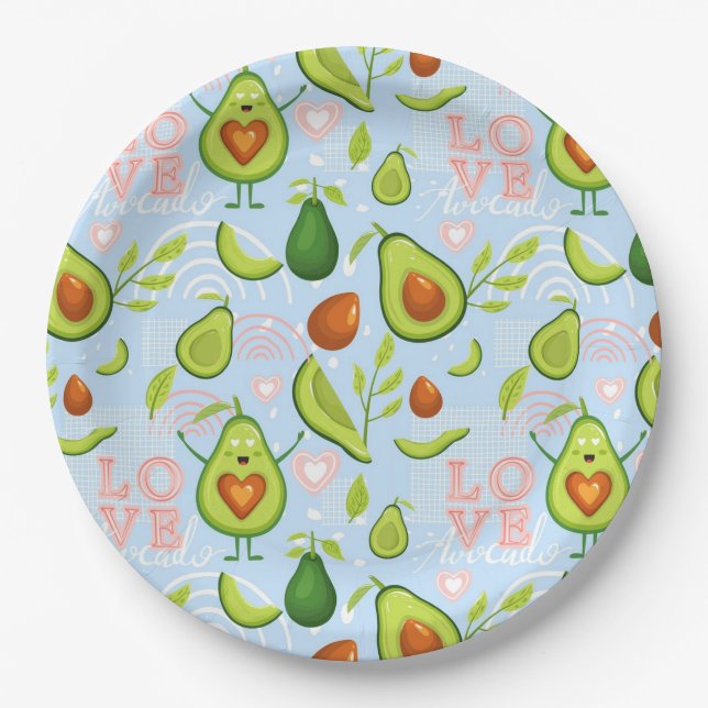 Assiettes En Carton Avocado (Devant)