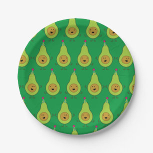 Assiettes En Carton Avocado Cute 1er Plaques d'anniversaire
