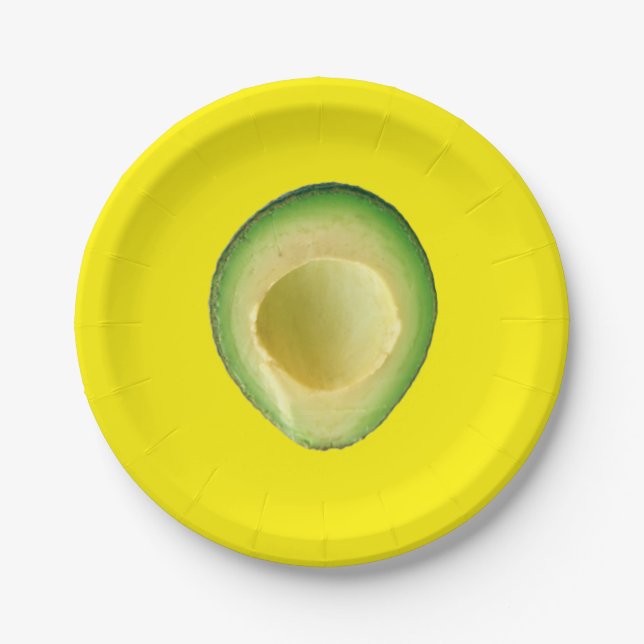 Assiettes En Carton Avocado Fiesta Jaune Para Louisa (Devant)