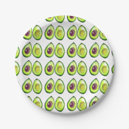 Assiettes En Carton Avocado Green Vegan Foodie végétarien