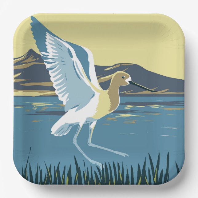 Assiettes En Carton Avocet américain (Recto)