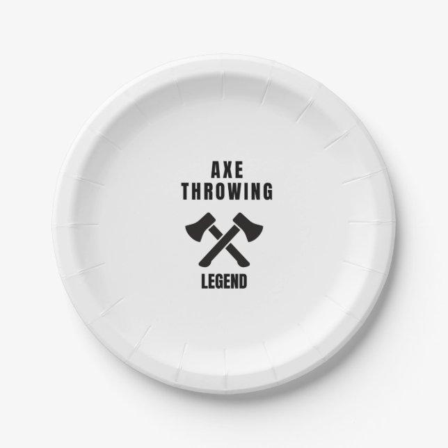 Assiettes En Carton Ax lancer la légende (Devant)