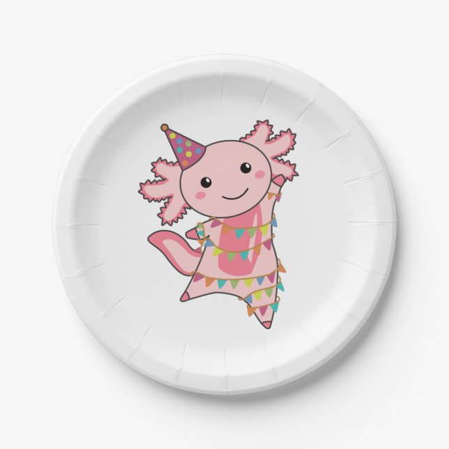 Assiettes En Carton Axolotl Vous Souhaite Bon Anniversaire Axolotls Ad (Devant)