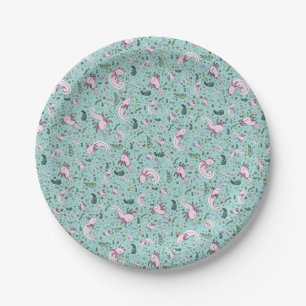 Assiettes En Carton Axolotls en bleu