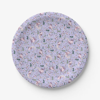 Assiettes En Carton Axolotls en violet