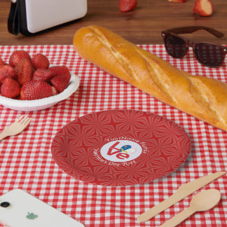 Assiettes En Carton Azores Drapeau Rouge AMOUR Personnalisé