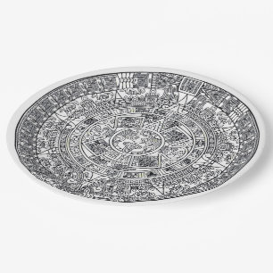 Assiettes En Carton AZTEC OU MEXICA mexicaine