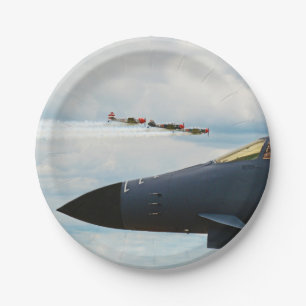 Assiettes En Carton B-1 Bombardement et chasseurs 2ÈME GUERRE MONDIALE