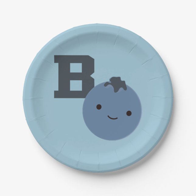 Assiettes En Carton B est pour Blueberry (Devant)