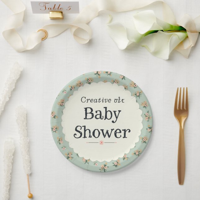 Assiettes En Carton baby (Mariage)
