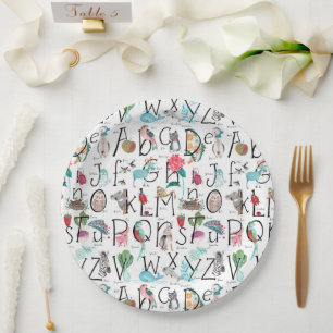 Assiettes En Carton Baby Alphabet ABC Baby shower Invitation
