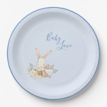 Baby Boy Blue Script mignon Baby shower adorable