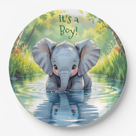 Assiettes En Carton Baby Elephant Themed Baby Shower
