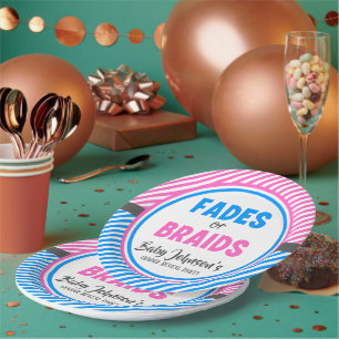 Assiettes En Carton Baby Gender Reveal - Fades or Braids