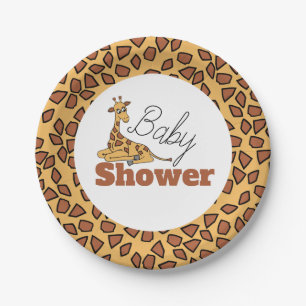 Assiettes En Carton Baby Giraffe, Baby shower