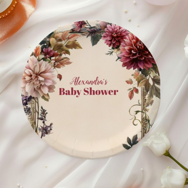 Assiettes En Carton Baby in Bloom Fleur sauvage (Créateur téléchargé)
