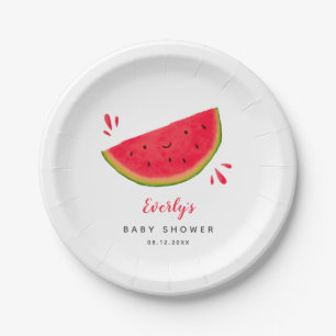 Assiettes En Carton Baby shower à thème Watermelon