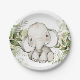 Assiettes En Carton Baby shower Anniversaire Jolie végétation des élép