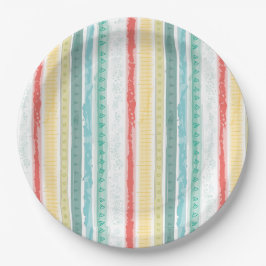 Assiettes En Carton Baby shower arc-en-ciel