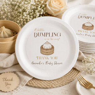 Assiettes En Carton Baby Shower Asiatique Kawaii Dim Sum Petit Pâté