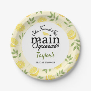 Assiettes En Carton Baby Shower au Citron