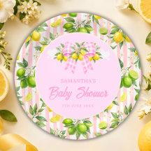 Baby Shower aux motifs Citron & Gingham Rose