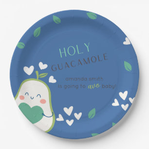 Assiettes En Carton Baby shower Avocado, Baby Boy, mignonne Avocado