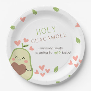 Assiettes En Carton Baby shower Avocado, Petite fille, mignonne Avocad