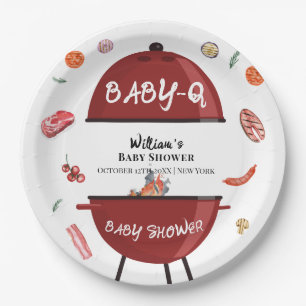 Assiettes En Carton Baby shower barbecue Jardin moderne